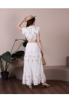 16781 Kadın Crop Maxi Etek Takım