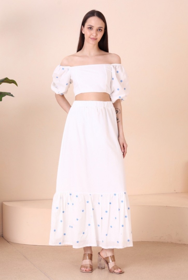 Kadın Çıtır Desenli Maxi Etek