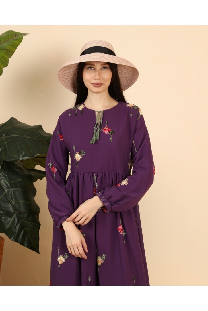 17282 HAZIR GİYİM/ELBİSE/PEMBE/XL