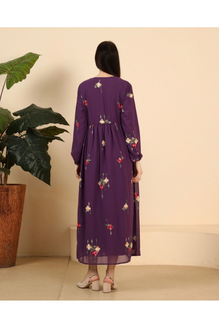 17282 HAZIR GİYİM/ELBİSE/BEJ/S