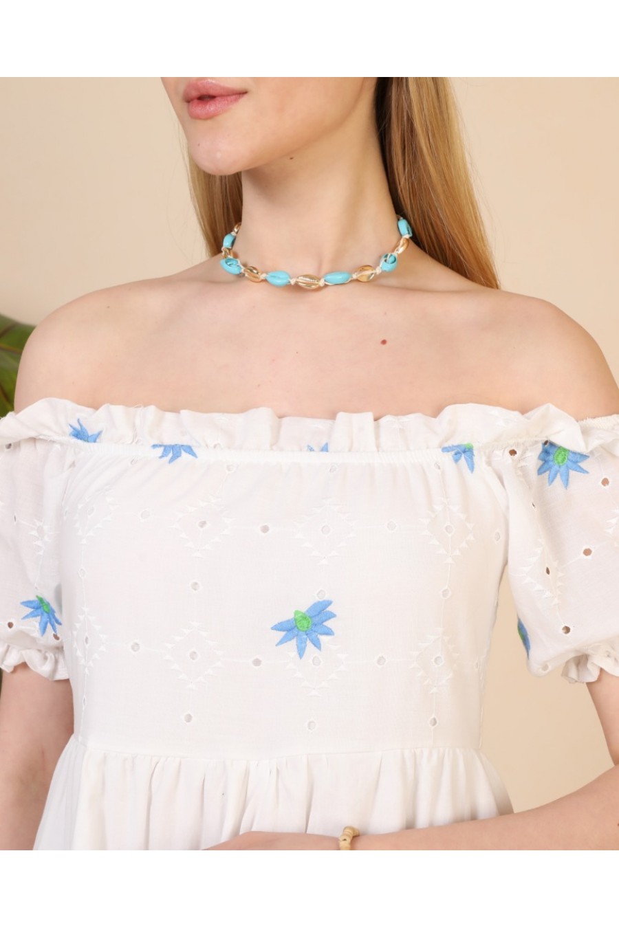 Kadın Madonna Yakalı Midi Fisto Elbise