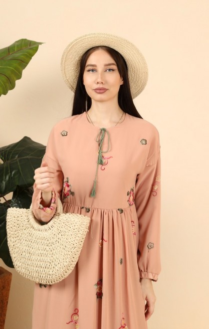 17415  HAZIR GİYİM/ELBİSE/BEJ/XL