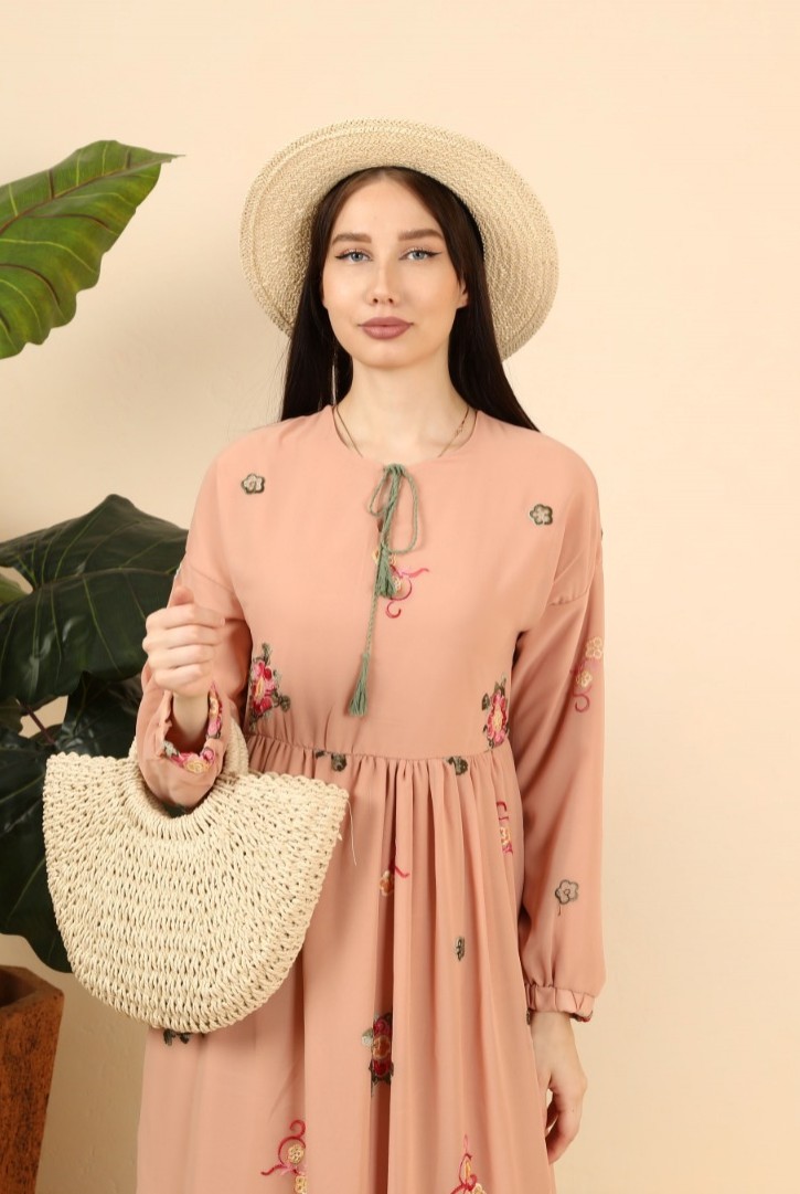 17415  HAZIR GİYİM/ELBİSE/BEJ/XL