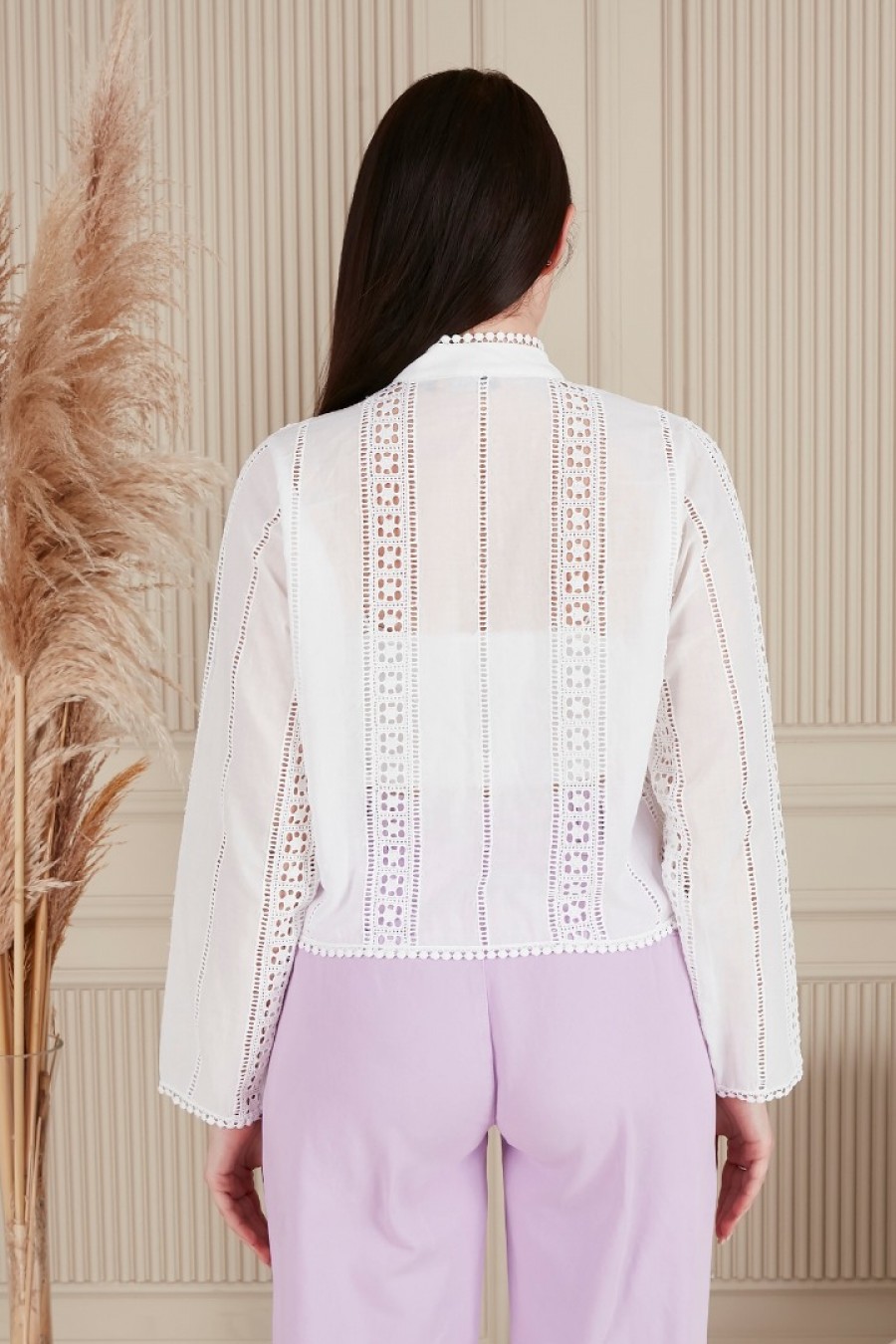 17827 17827 HAZIR GİYİM/GÖMLEK/TAŞ BRODE/TAŞ ZEMİN/L