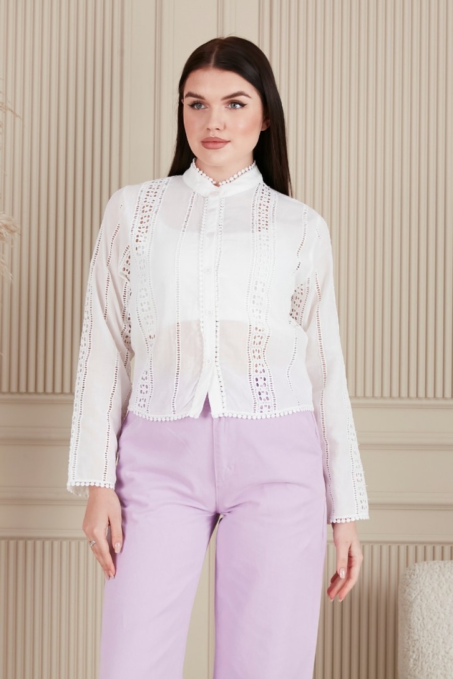 17827 17827 HAZIR GİYİM/GÖMLEK/KASAR BRODE/KASAR ZEMİN/S