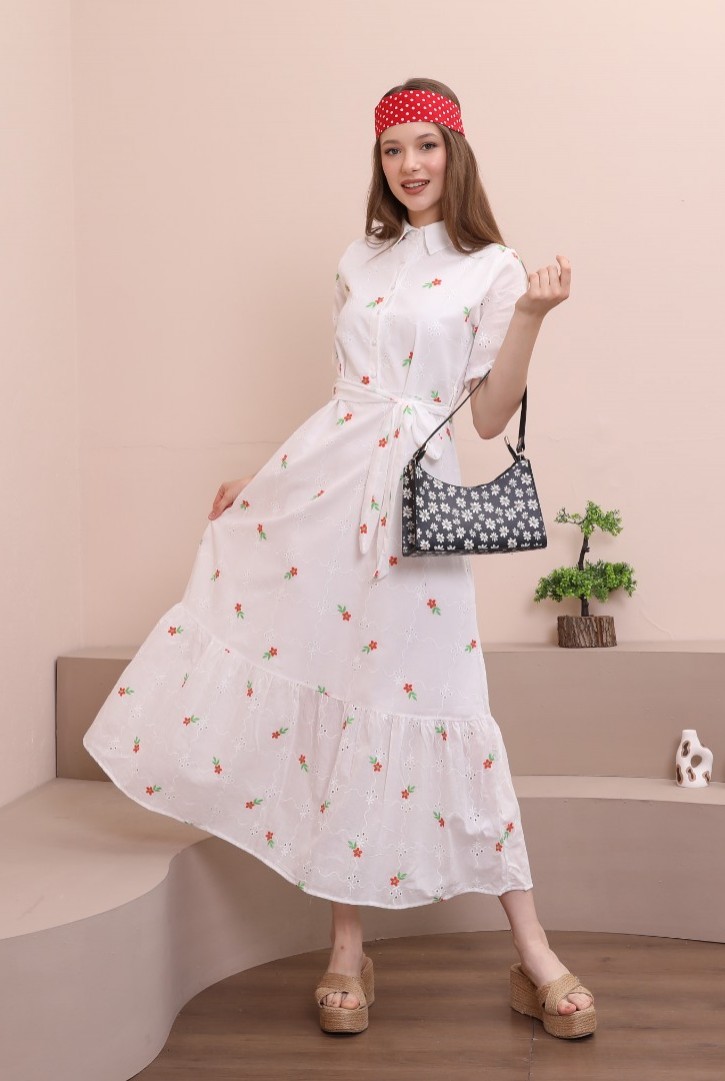 Kadın Kısa Kollu Gömlek Elbise