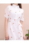 18126 Kadın Kısa Kollu Gömlek Elbise