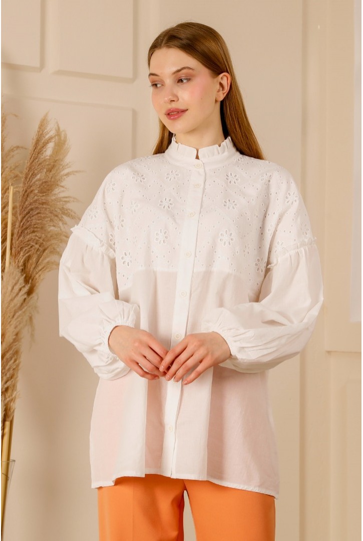 Kadın Balon Kollu Gömlek Tunik