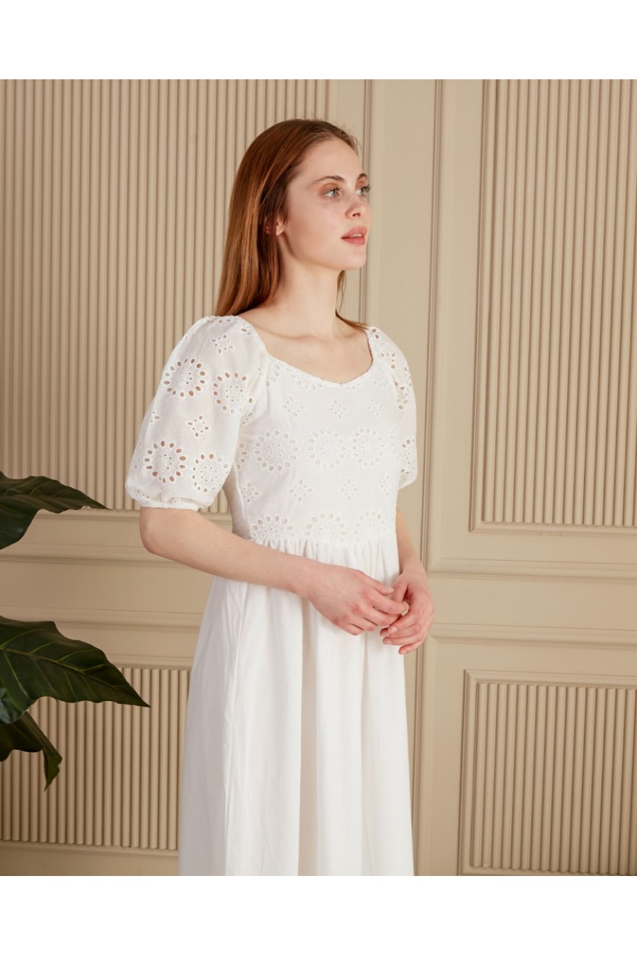 19271 Kadın Yarım Kollu Fisto Elbise