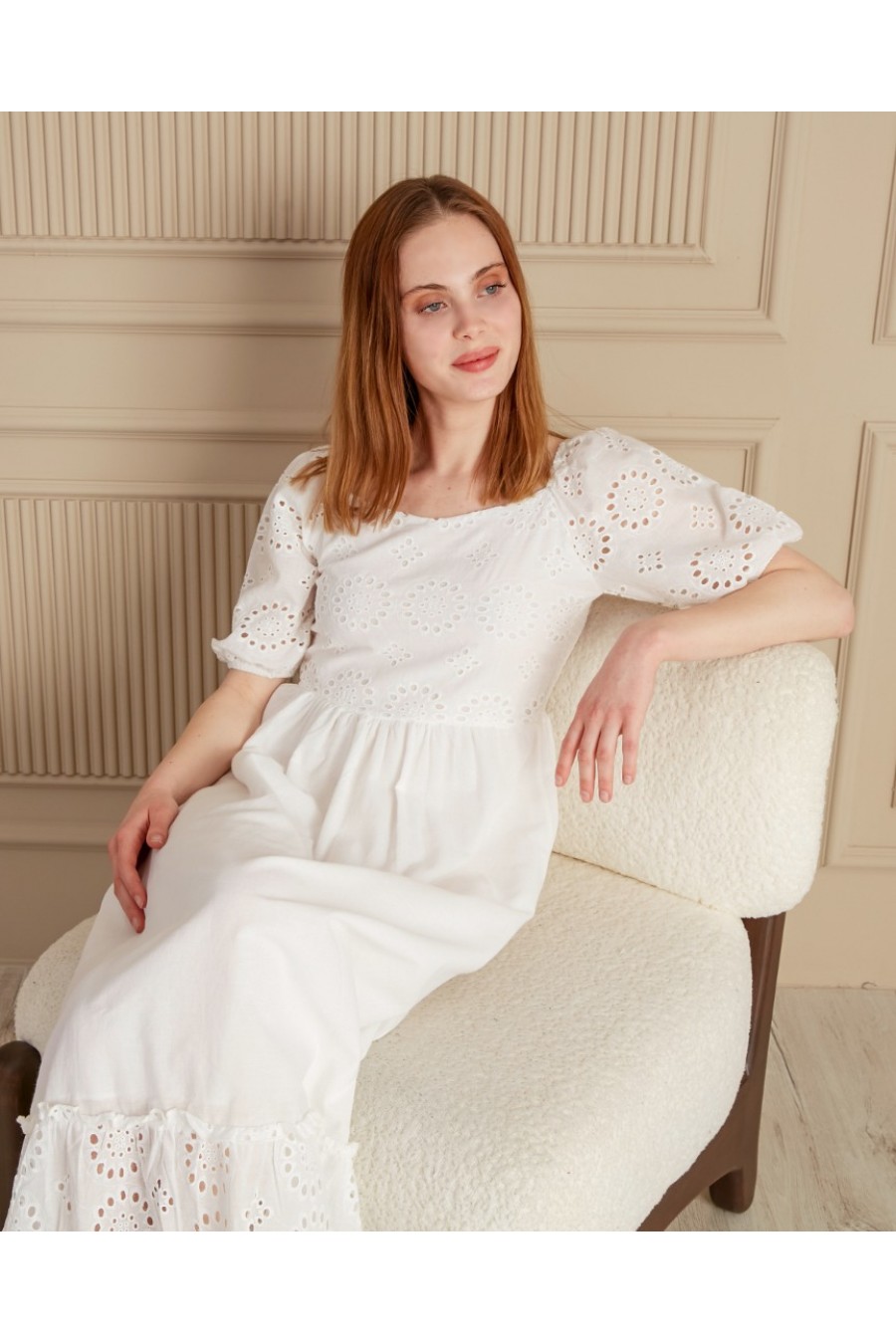 19271 Kadın Yarım Kollu Fisto Elbise