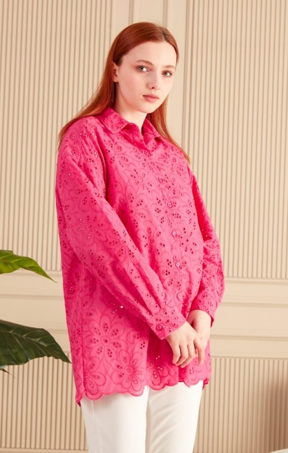 Kadın Çiçek Desenli Fisto Gömlek