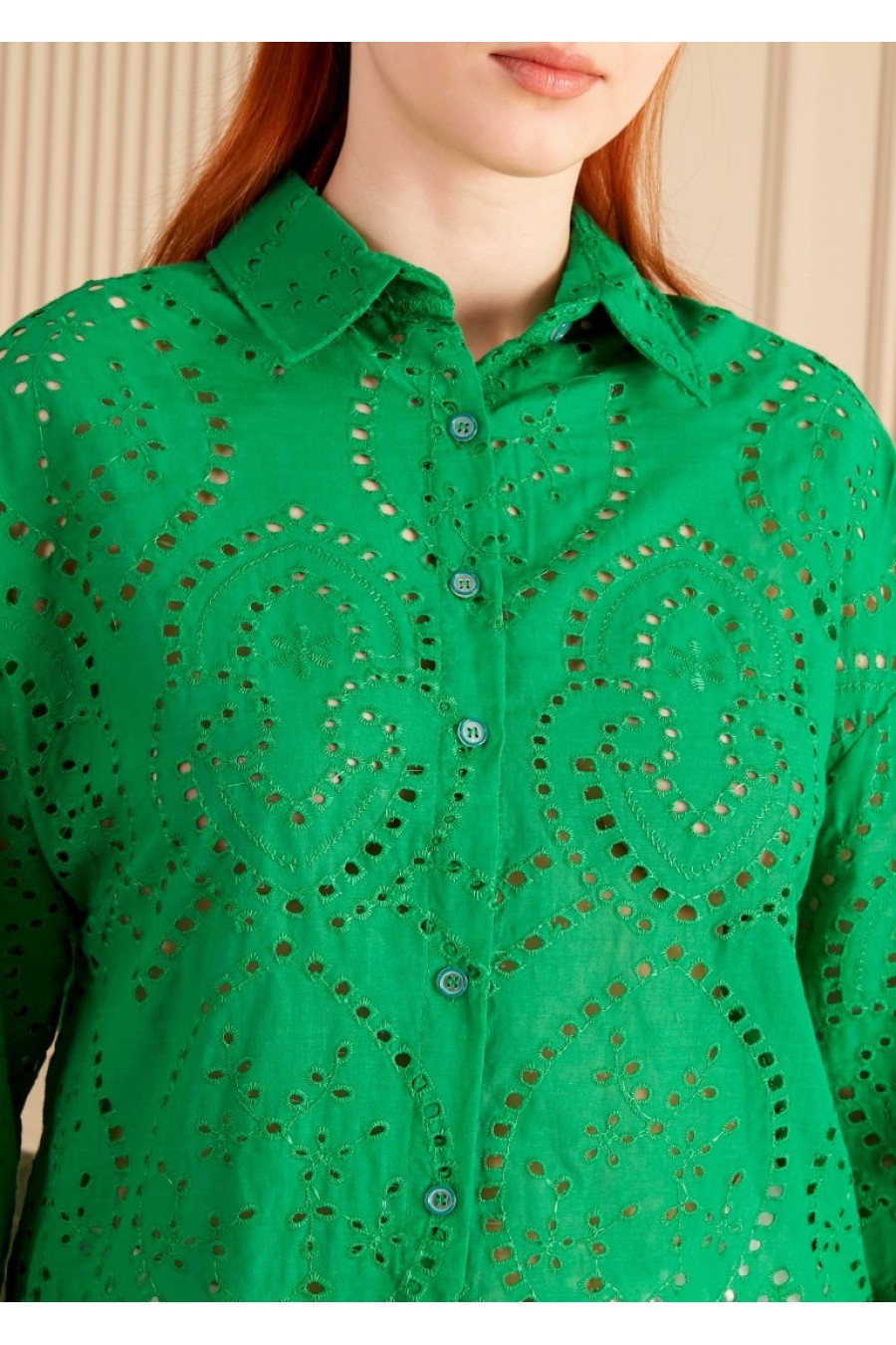 Kadın Etnik Desenli Fisto Gömlek