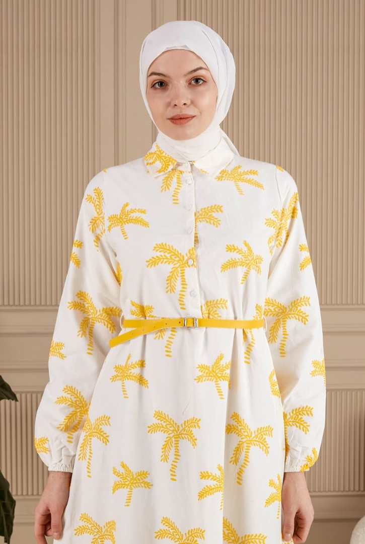 19633 HAZIR GİYİM/ELBİSE/KASAR ZEMİN/MAVİ/XL