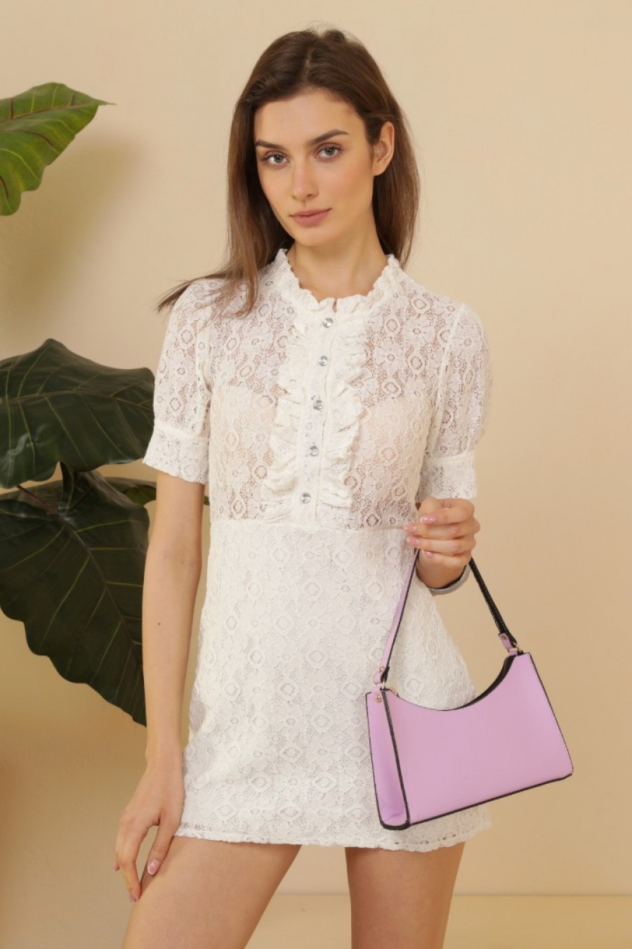 Kadın Vintage Mini Elbise