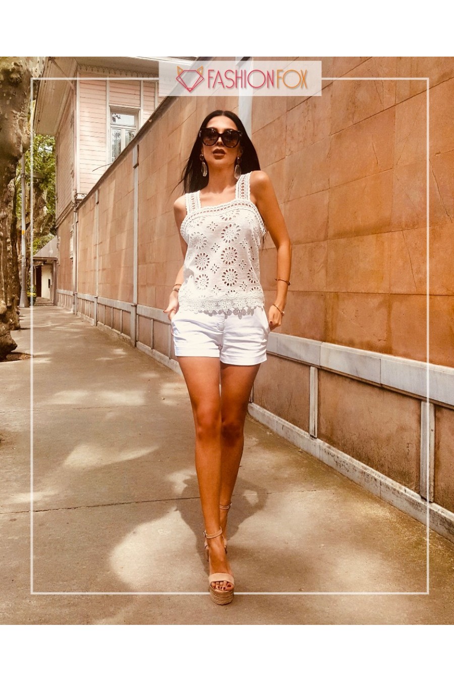 9853 Kadın Şerit Askılı Fisto Bluz