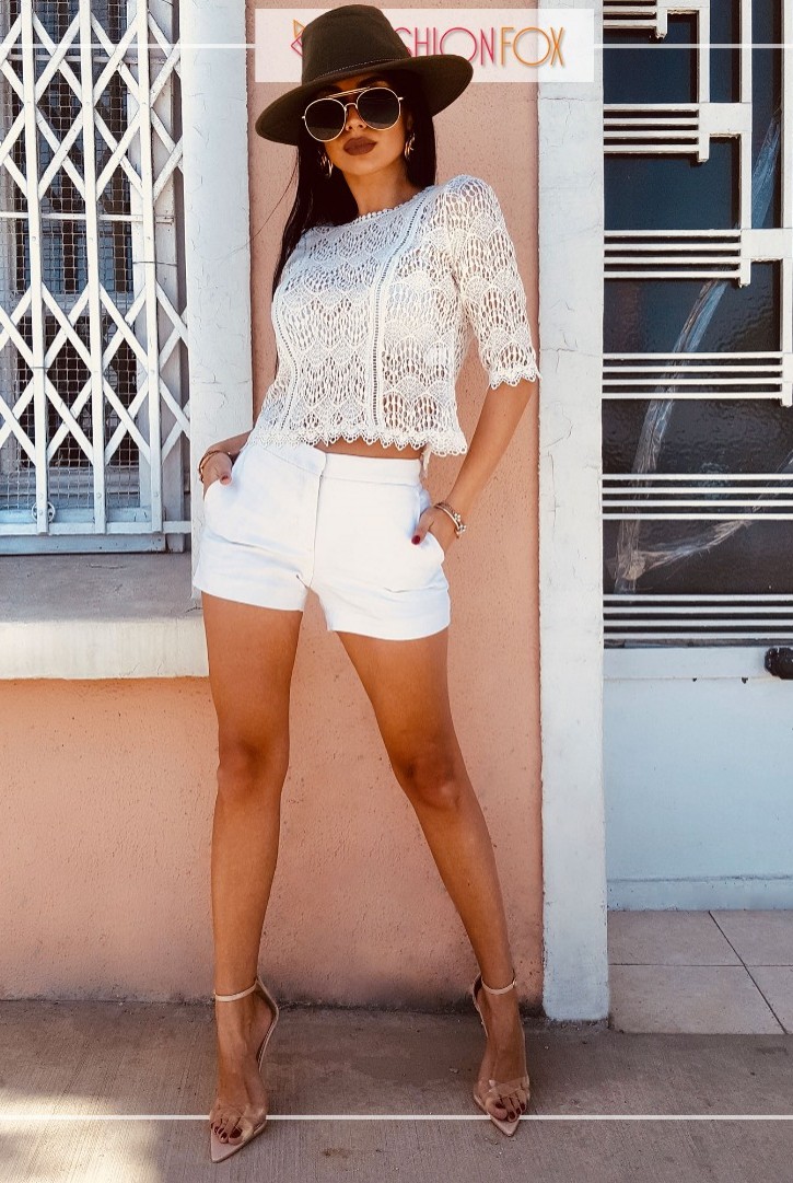 Kadın Yarım Kollu Dantel Bluz