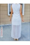 10000 Kadın Dantelli Kolsuz Midi Elbise