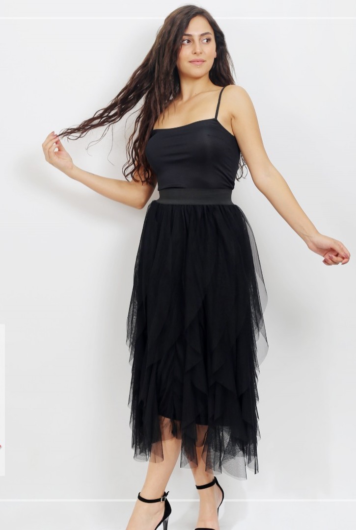 Kadın Asimetrik Tül Etek