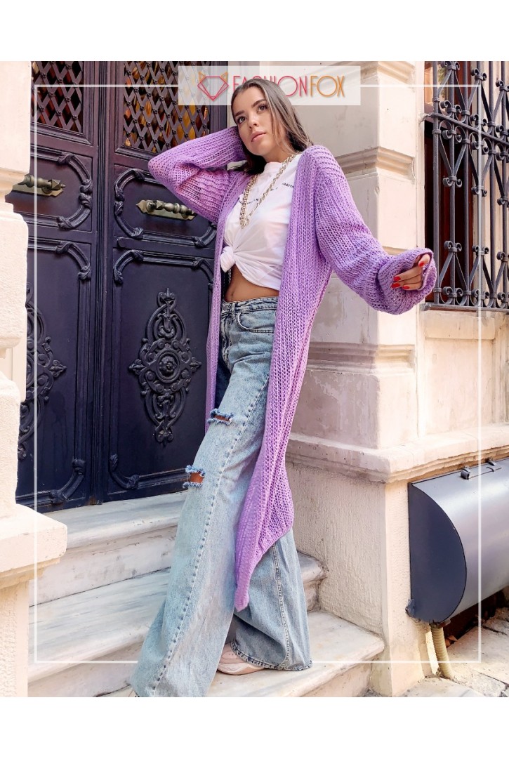 Kadın Örme Salaş Hırka