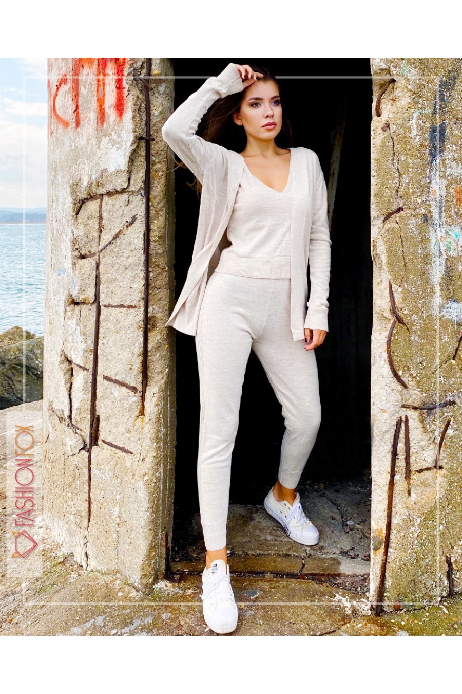 11538 Kadın Üçlü Triko Takım