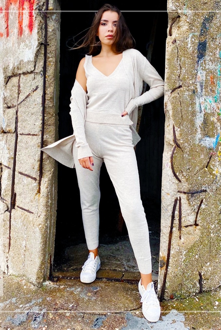 Kadın Üçlü Triko Takım