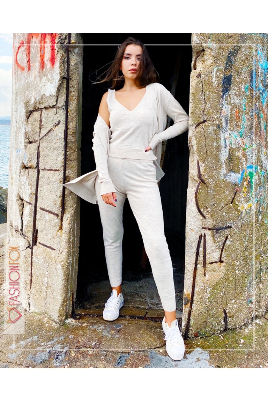 Kadın Üçlü Triko Takım