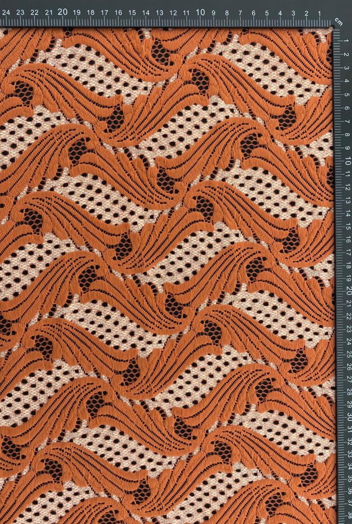 Kiremit Renk Dantel - Pamuk Naylon İthal, 150 cm (10992)