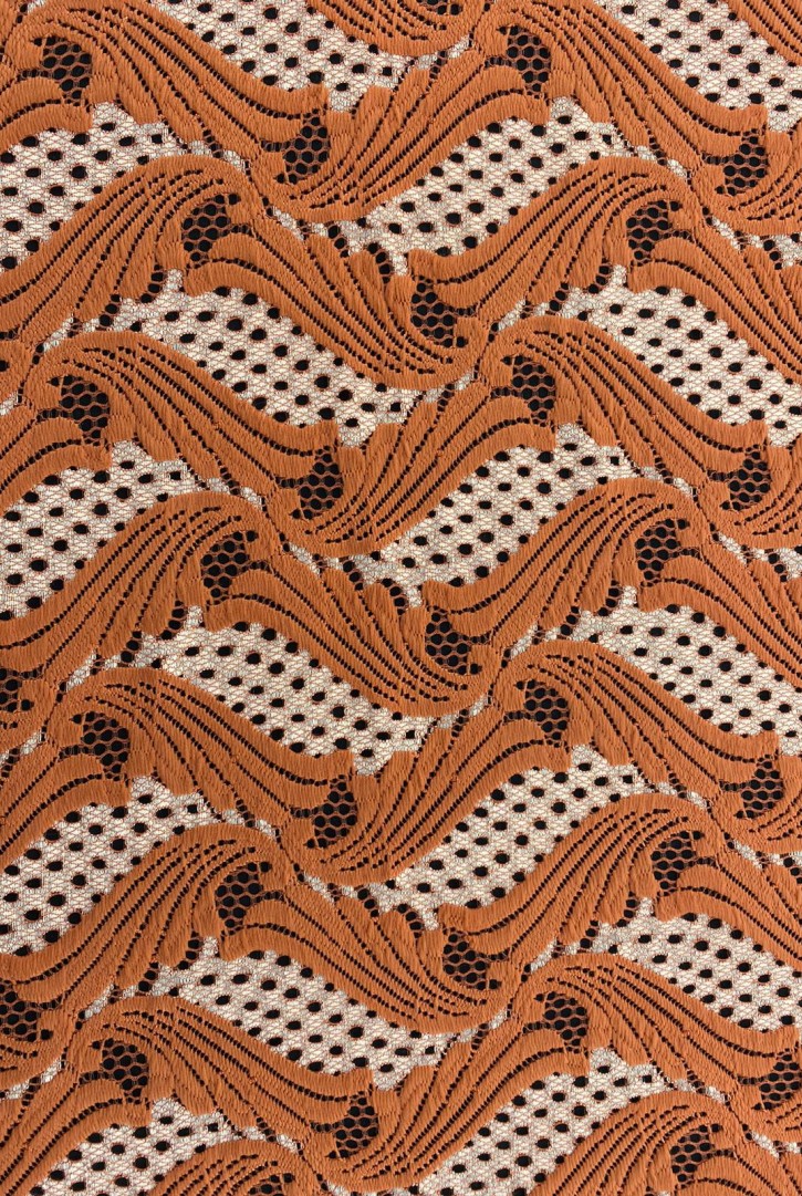 Kiremit Renk Dantel - Pamuk Naylon İthal, 150 cm (10992)