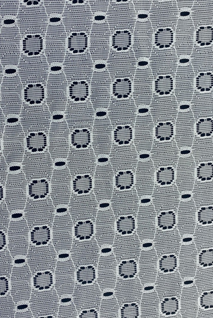 Beyaz Zemin Kordlu Pamuk Polyester Dantel