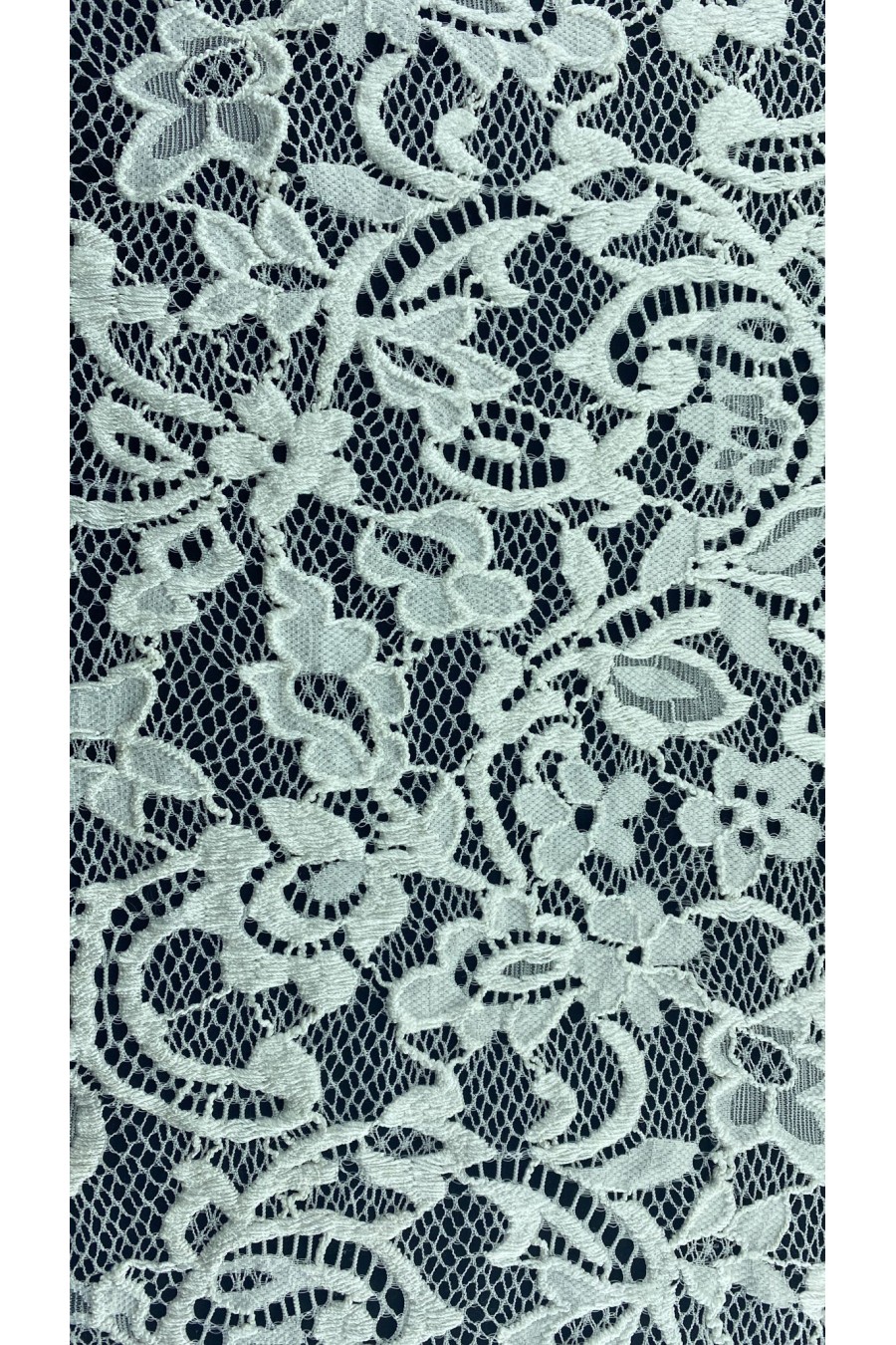 Kabartmalı Fikse Edilmiş Likralı Naylon İthal Dantel