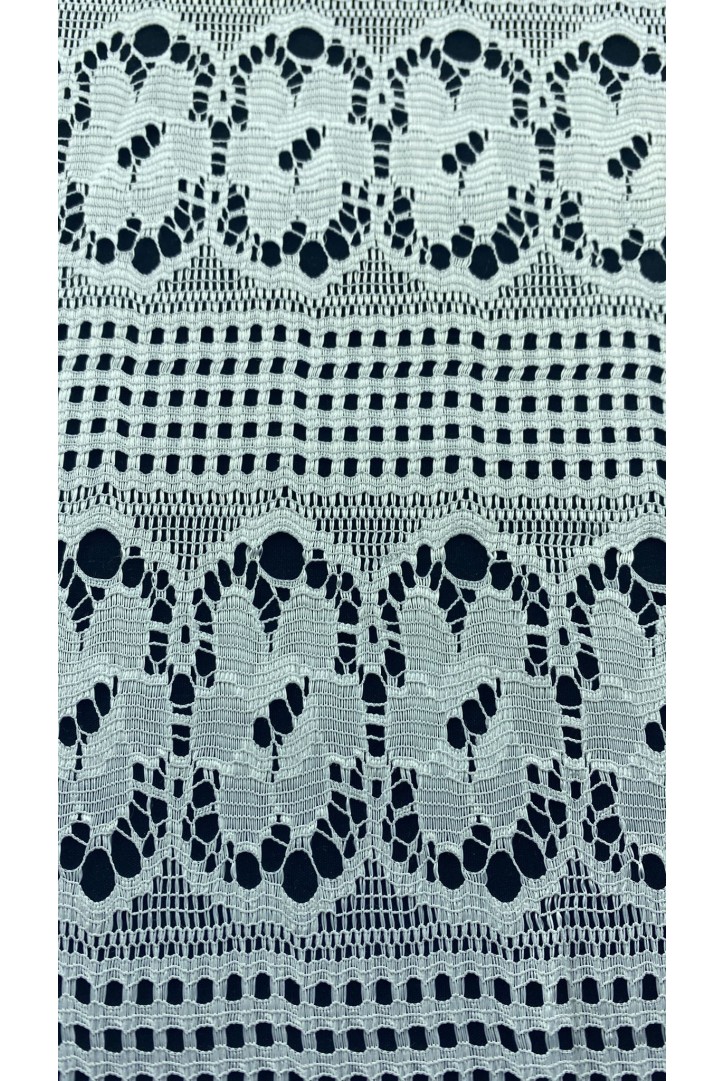 İthal Kordlu Fikseli Polyester Dantel