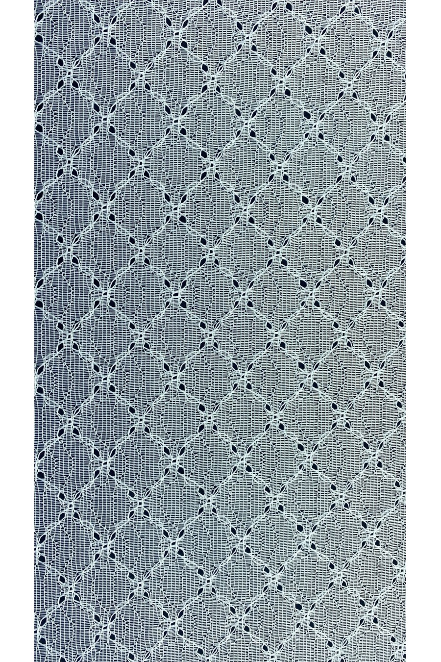 Beyaz Zemin Beyaz İplik Kordlu Dantel