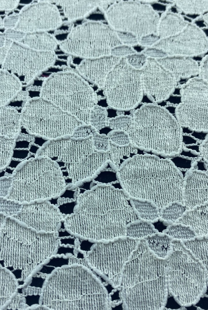 Optik Beyaz İthal Dantel, Pamuk Naylon