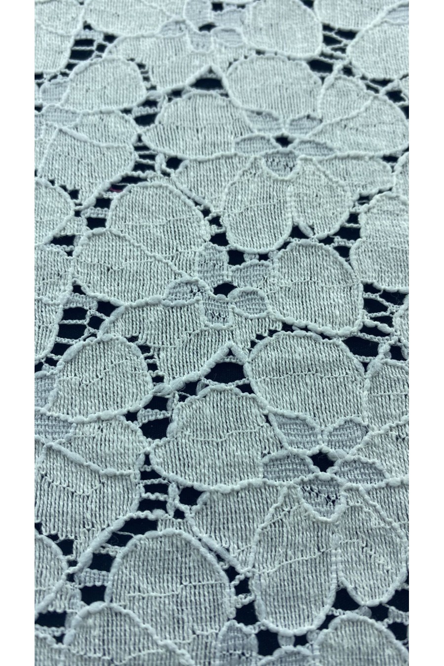 Optik Beyaz İthal Dantel, Pamuk Naylon