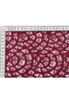 Bordo Kordlu Polyester Dantel Kumaş, 150 cm