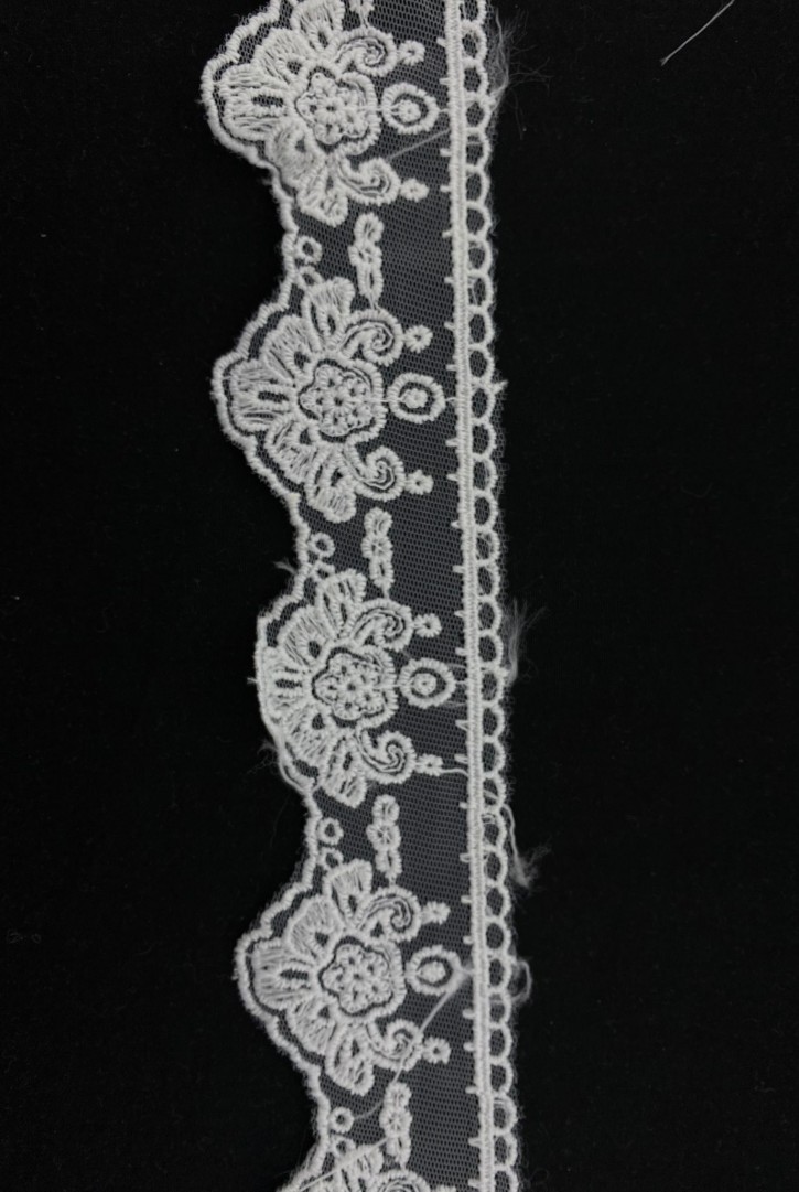 Ham Fisto Mat Polyester Tül Üzeri Brode Bant