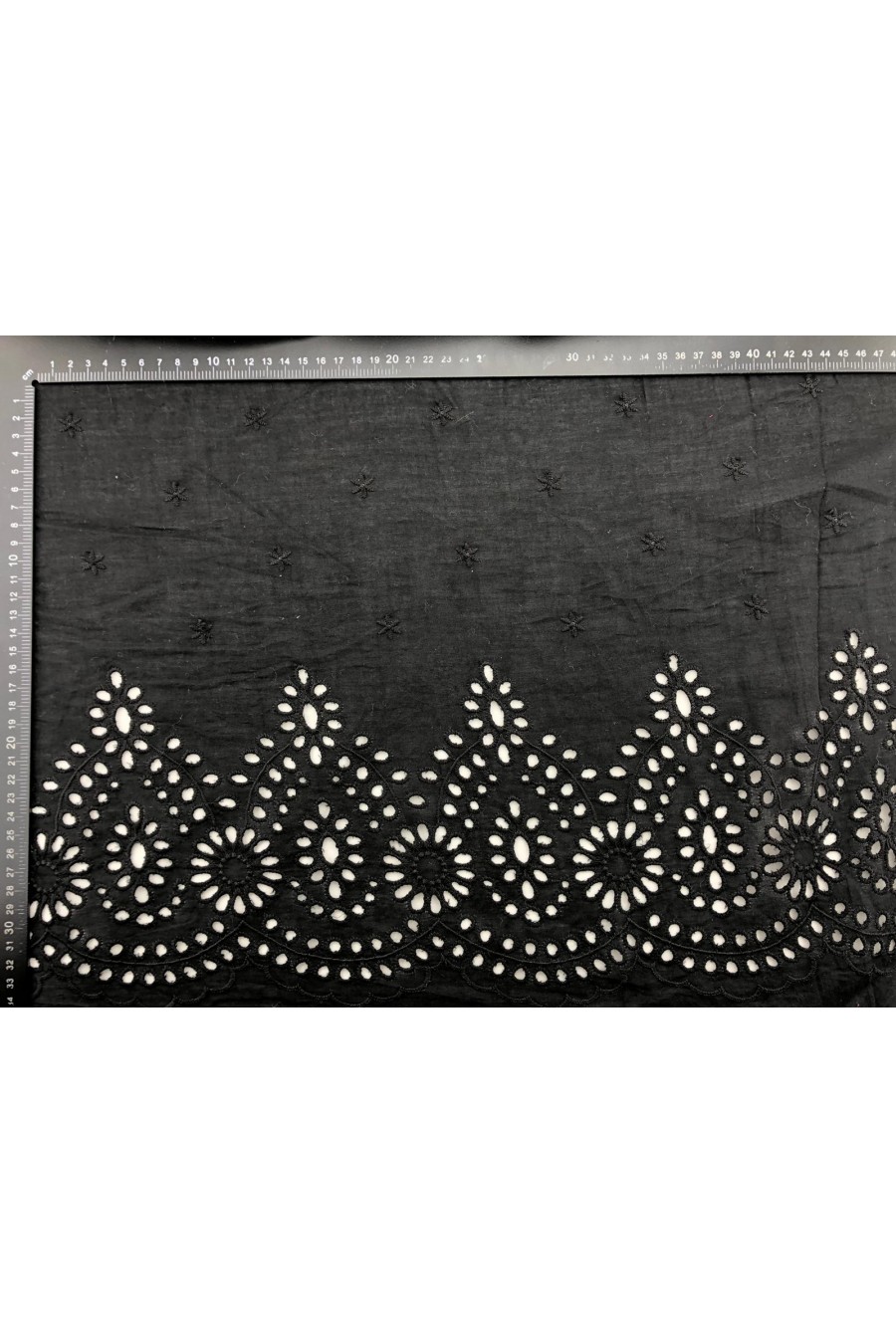 Siyah Mat Polyester Vual Yerli Brode