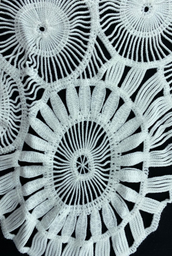 Beyaz Akrilik Yaka Aplik