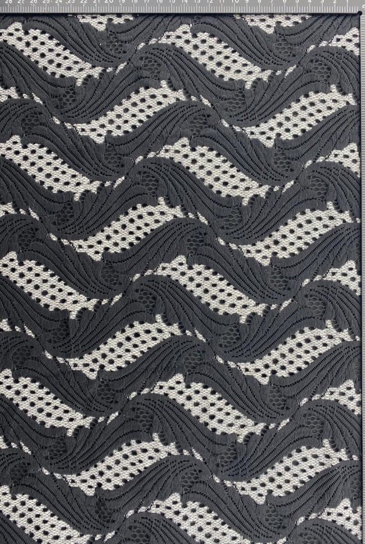 Siyah Pamuk Naylon Dantel - İthal Ürün, 150 cm (10992)