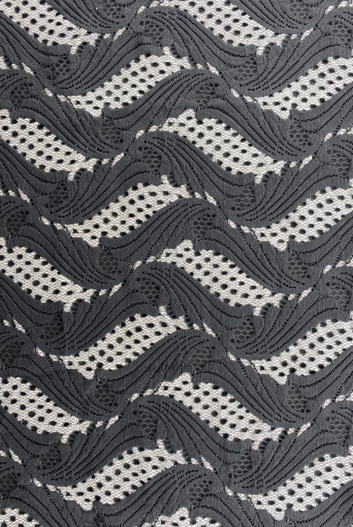 Siyah Pamuk Naylon Dantel - İthal Ürün, 150 cm (10992)