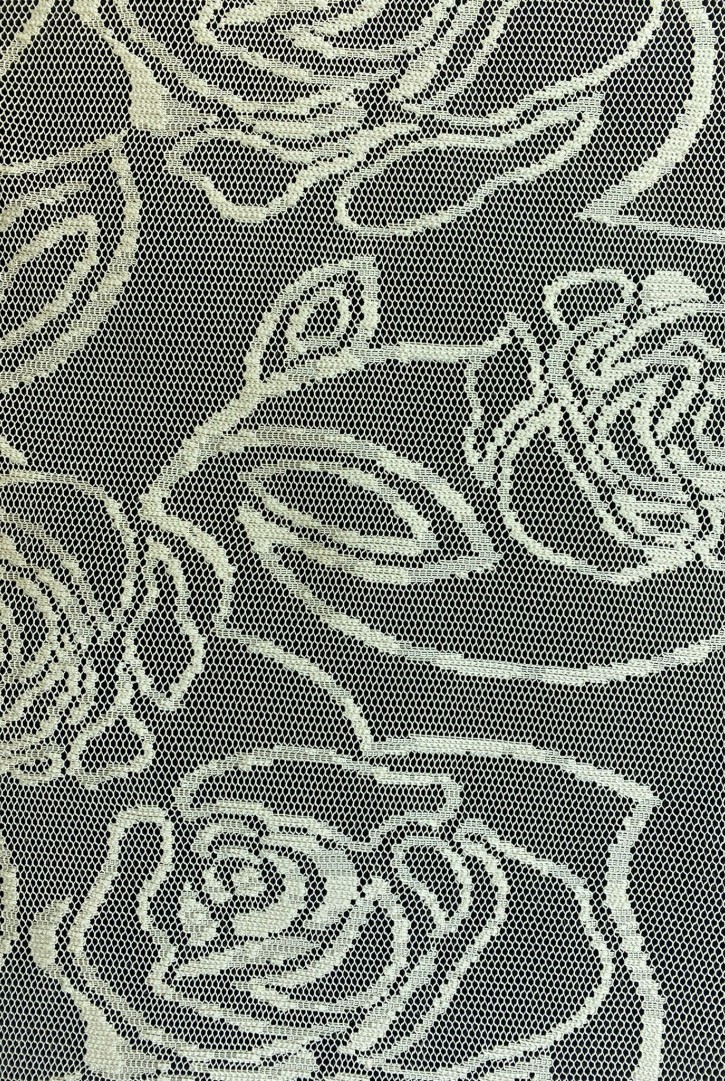 Krem Mikro Polyester Dantel