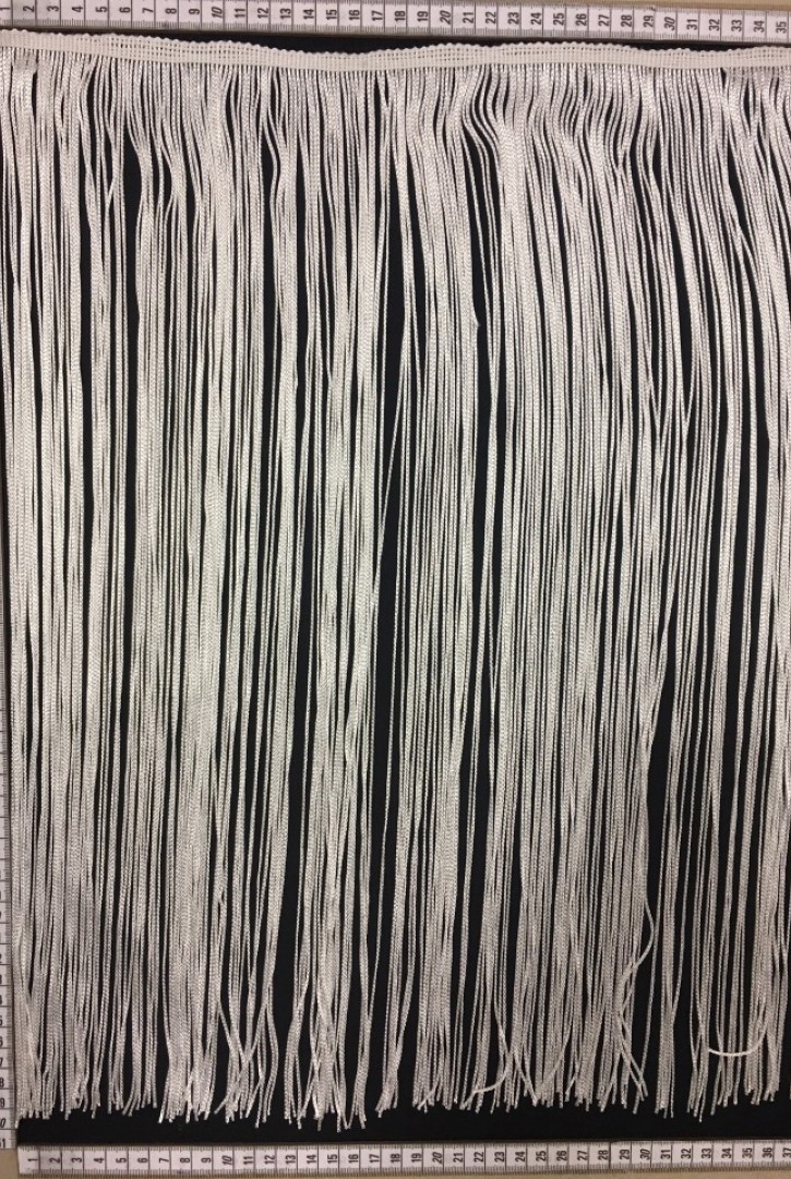 5155/SAÇAK/POLYESTER/ALTI KESİK/SİYAH İPE GÜMÜŞ SİMLİ/50 CM