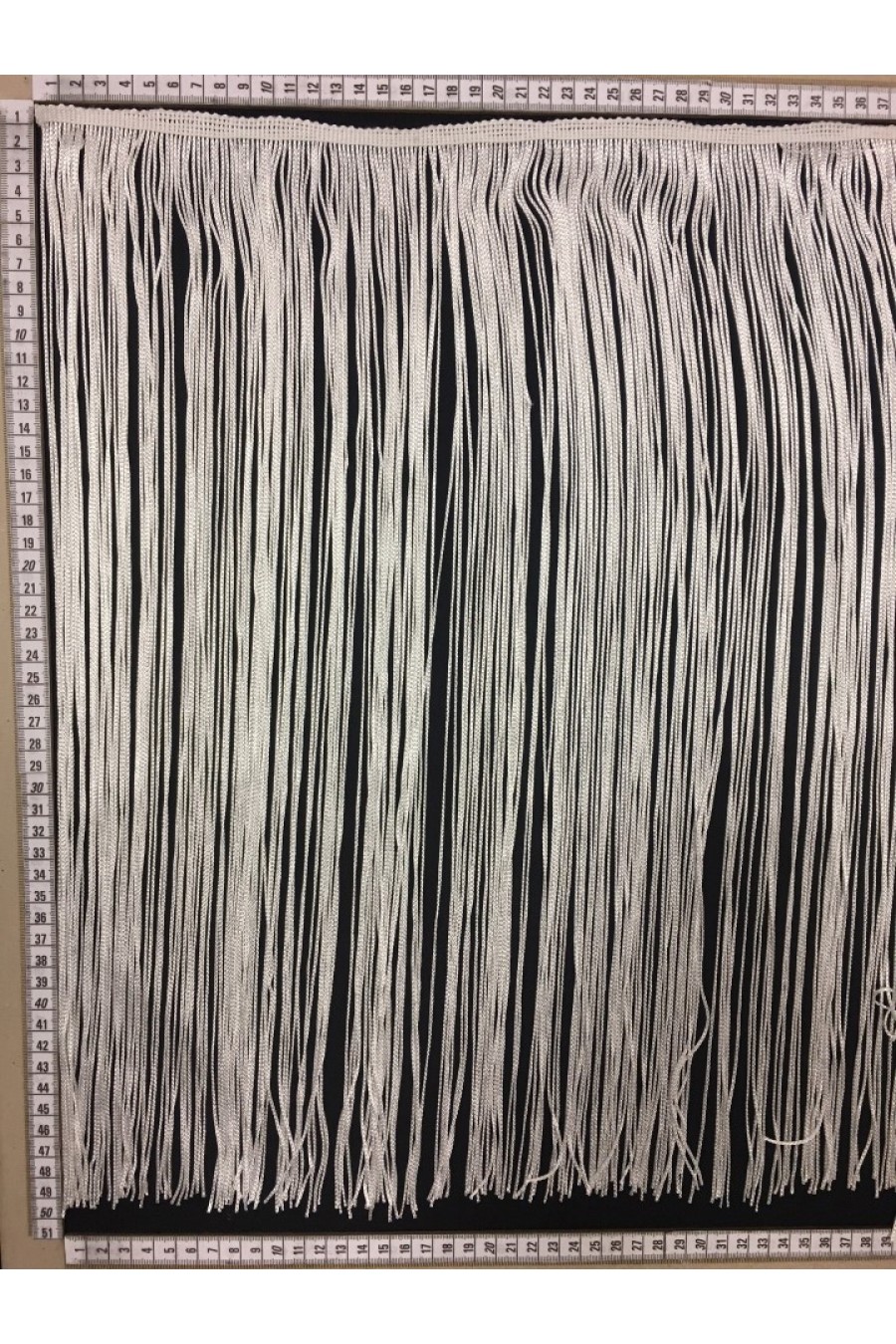 5155/SAÇAK/POLYESTER/ALTI KESİK/SİYAH İPE GÜMÜŞ SİMLİ/50 CM