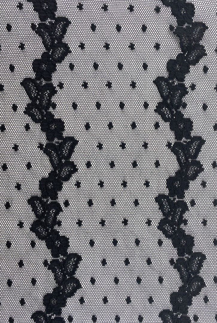 Siyah Polyester Dantel