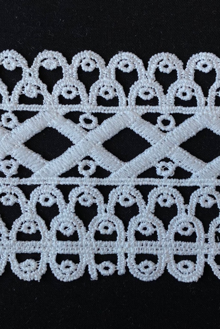 Brode İthal Güpür Bant Mat Polyester Ham 8 CM