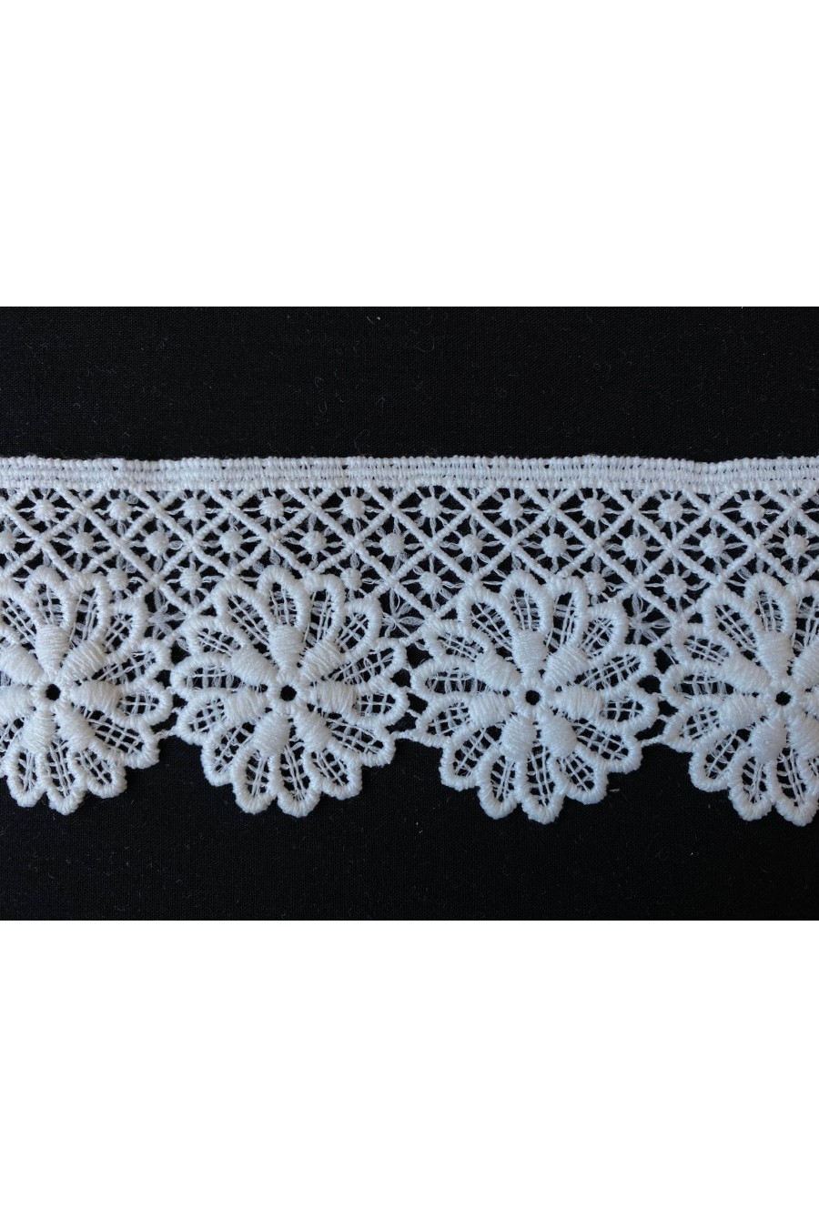 İthal Mat Polyester Ham Güpür Brode Bant – 6 cm