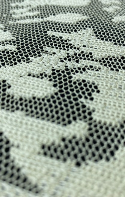 Yerli Üretim Krem Polyester Dantel
