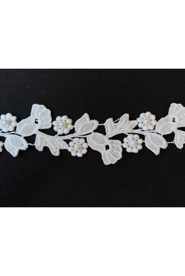 6482 BRODE/İTHAL/GÜPÜR BANT/MAT POLYESTER/İNCİLİ/HAM/5 CM