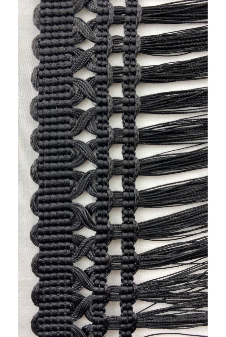 7405/SAÇAK/POLYESTER/MAKİNE BAĞLAMALI/YERLİ/SİYAH 15 CM