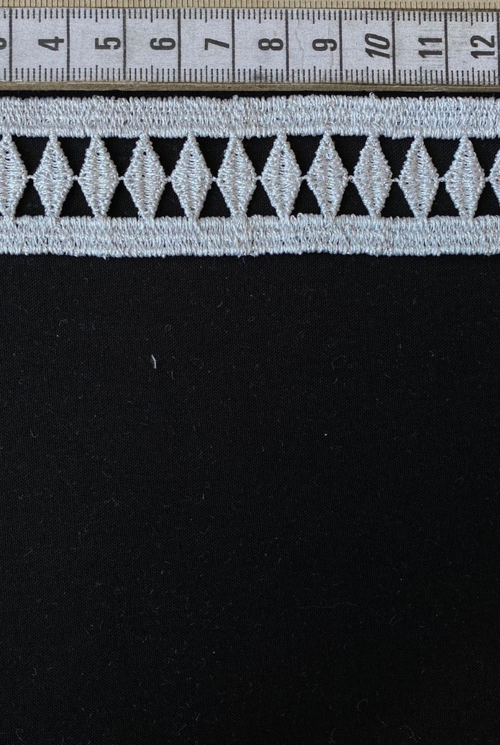 Gümüş Renkli Lurex Brode Bant, Yerli, 3 cm